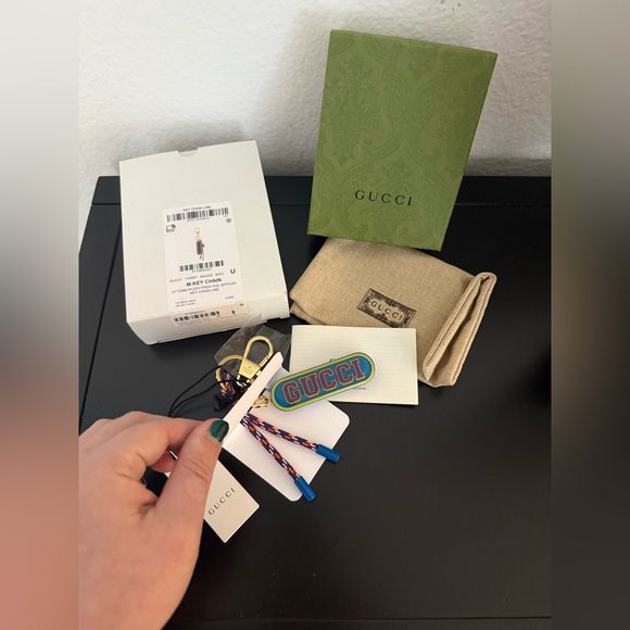 Gucci Unique Plexy Keychain/ Key Ring, NIB - Picture 2 of 8